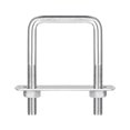 thumbnail image 1 of Unique Bargains Square U-Bolts 2 Sets 47mm Inner Width 80mm Length M8 304 Stainless Steel U Clamp Bolt, 1 of 5