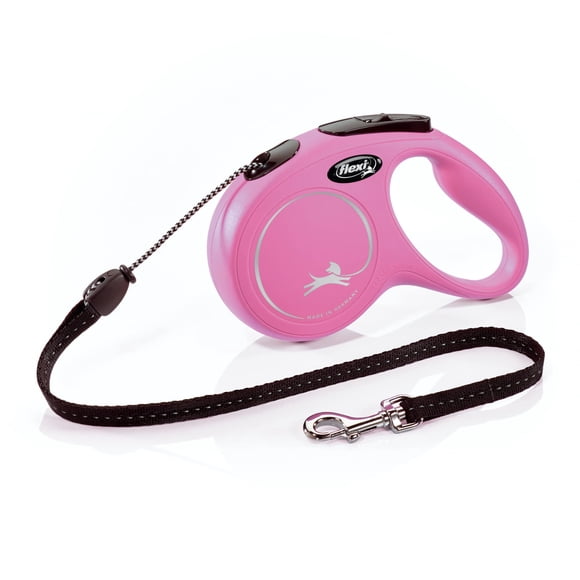 Flexi New Classic Retractable Dog Leash (Cord) 16 ft Medium Pink