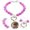 Hot Pink, variant on Elegant Pearl Adjustable Pet Collar with Secure Chain and Cats Comfortable Stylish Accessory