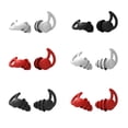 thumbnail image 4 of Bouchons d'Oreilles pour Dormir en Silicone, Écouteurs Antibruit; Bouchon d'Oreille Réutilisable; Réduction du Sommeil, Bouchons d'Oreilles Réutilisables pour Bureau et Maison, Noir, 3 Couches, 4 of 6