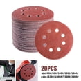thumbnail image 4 of 20 Pcs Disques de Ponçage Ronds en Papier de Verre de 5 Pouces 125Mm 8 Trous & Grain 40- 240, 4 of 7