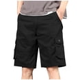 thumbnail image 2 of Styesk Shorts Hommes Mode Décontractée Multiples Poches Demi-Shorts Pantalons Sports Élastiques Taille Mi-Haute, 2 of 9
