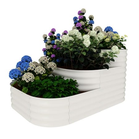BeesClover Galvanized Steel Raised Garden Bed Kit, 30" Deep Root Planter Box for Vegetables, Herbs & Flowers, Easy Assembly
