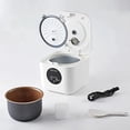 thumbnail image 2 of BEAR 2L Portable Rice Cooker, Travel Rice Cooker Small for 2-3 People, Personal Rice Cooker, Food Steamer, Multi-cooker for Brown Rice, White Rice, Soup, Porridge, Yogurt-White, 2 of 5