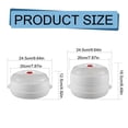 thumbnail image 3 of Under 30$ Oimcto Microwave Oven Steamer Multifunctional Microwave Vegetable Steamer with a Transparent Lid Cookware Dish Kitchen Cooking Steamers for Cooking Dumplings Vegetable, 3 of 9