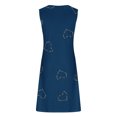 thumbnail image 5 of Penkiiy Robes de Printemps pour Femmes 2024 Décontractées Imprimées Amples Couleur Unie Col Rond Tempérament Élégantes Robes Dos Nu 2TG Bleu, 5 of 5