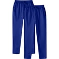 thumbnail image 1 of RXIRUCGD Men's Fashion Drawstring Elastic Waist Solid Color Casual Sweat Length Pants 2 PC, Blue, Size: 2XL, 1 of 5