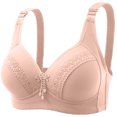 thumbnail image 2 of AherBiu Womens Plus Size Bras Large Bust Full Coverage Wireless High Supportive Bralette Solid Color Push up Bras, 2 of 7