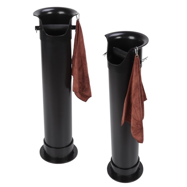 Coffee Knock Bin, Coffee Knock Box Black Rubber Large Capacity With Handkerchief For Cafe Shop