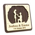 thumbnail image 2 of 30 Custom Engraved Wooden Magnets Rustic Wedding Save The Date Wooden Magnets Persoanlized Gift, 2 of 3