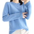 thumbnail image 1 of Duoif Chandails pour Femmes Chandails Légers Tendance pour Femmes Manches Longues Col Rond Léger Doux Tricoté Chandail Blouse Tricotée Chandails pour Femmes Hauts pour Femmes Bleu Ciel m, 1 of 5