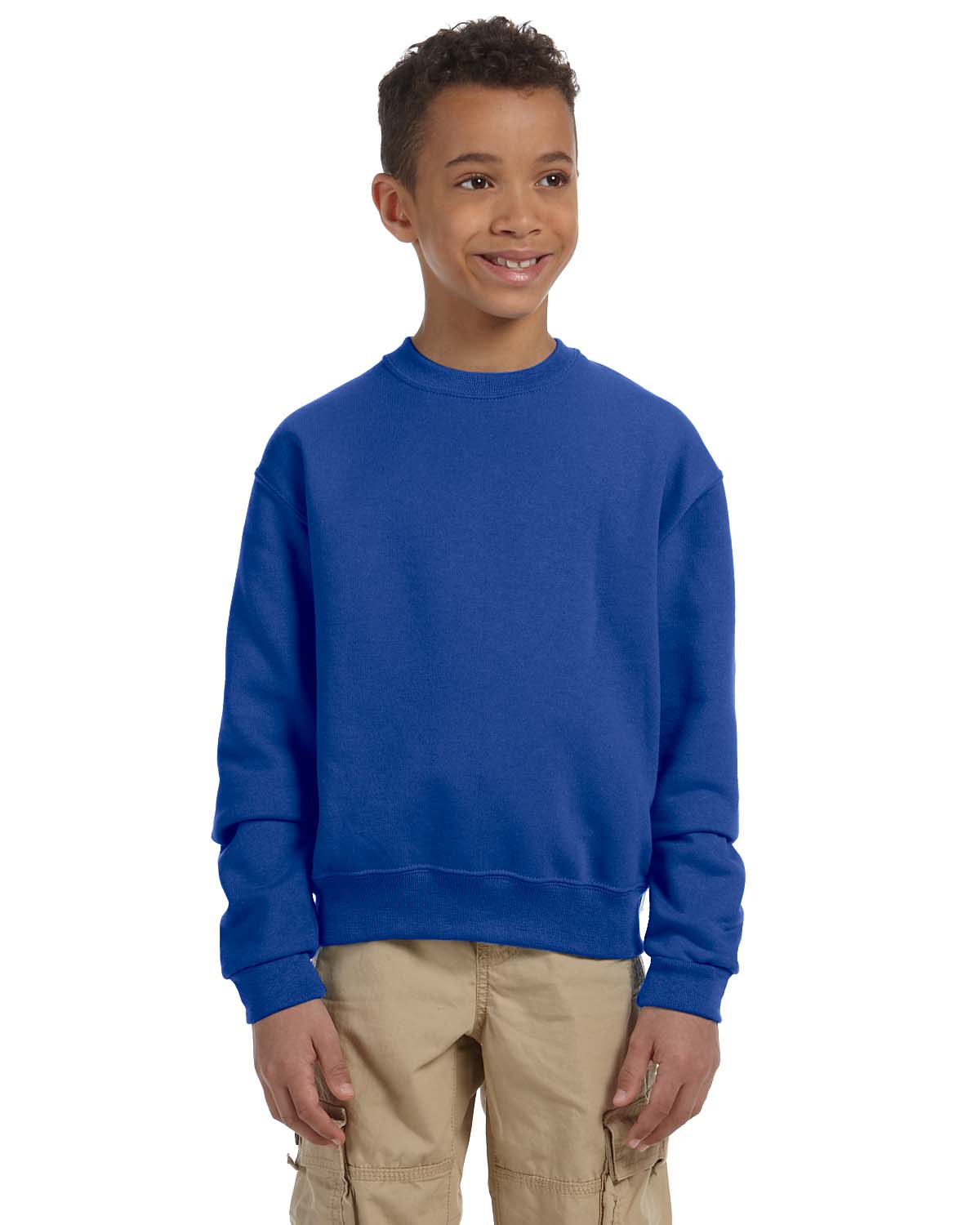 Jerzees Big Boy's NuBlend Seamless Ribbed Crewneck Sweatshirt, Style 562B