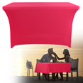 thumbnail image 1 of Spandex Table Cover For 6 Foot Rectangle Tables 6 Pack Tablecloth Elastic 6ft Folding Tablecloths For Vendor Booth Display Banquet Buffet Event Craft, 1 of 7