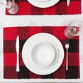 thumbnail image 3 of Fabstyles Buffalo Check Cotton Placemats Set of 4 Machine Washable Table Mats Perfect for The Kitchen and Dining Table or Outdoor Tables, 3 of 6