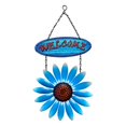 thumbnail image 1 of GROWTH TANK Hanging Flower Welcome Sign for Front Door Plaque Garden Holiday Decorative Blue, 1 of 9