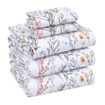thumbnail image 1 of Ruvanti 100% Cotton Sheets - Crispy Cooling Percale Sheets For Split King Size Bed, Breathable & Durable Split King Sheet Set For Adjustable Bed, 16 Inches Deep Pocket Bed Sheets, Aroma, 5 Pcs, 1 of 1