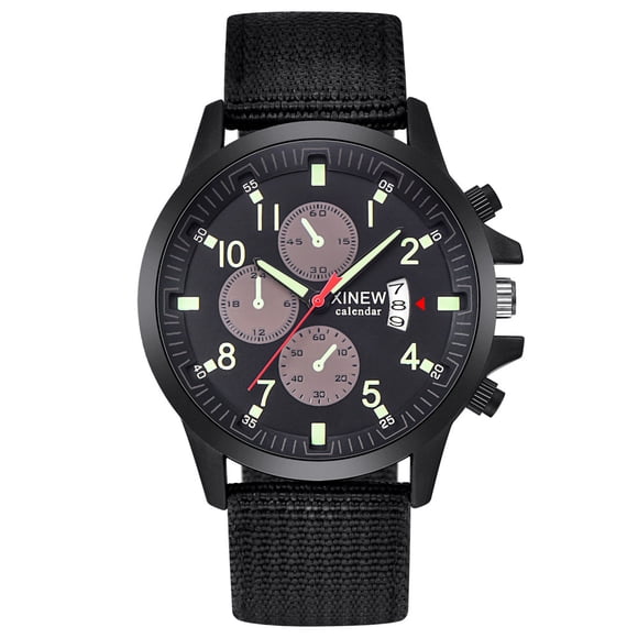 zanvin Men’s Military Steel Military Date Quartz Analog Army Casual Dress Wrist Watches