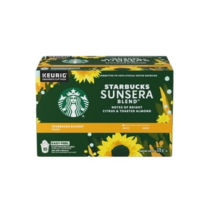 Starbucks SUNSERA BLEND, Blonde Roast Keurig Cafe Pods, K-Cups, Mélange lisse Arabica Café, Roast léger, Citrus & Notes sur les amandes grillées