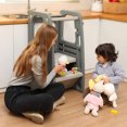 thumbnail image 3 of SDADI Marchepied en Plastique Durable pour Enfants avec 3 Hauteurs Réglables, Gris Foncé, 3 of 6