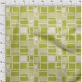 thumbnail image 4 of oneOone Silk Tabby Lime Green Fabric Geometrical Sewing Craft Projects Fabric Prints By Yard 42 Inch Wide, 4 of 4