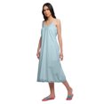 thumbnail image 3 of Moomaya Nuisette Unie à Bretelles Spaghetti pour Femmes Longueur Genou Robe de Nuit, 3 of 6