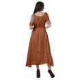 thumbnail image 4 of Moomaya Robe Midi en Viscose à Imprimé Style Santoon, Encolure Dégagée, Décontractée, pour Femmes, 4 of 4