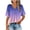 Bleu Foncé A, variante sur WRKEKC Hauts d'Été pour Femmes, T-Shirt à Col en V Extensible pour Femmes, Décontracté à Manches Courtes, Boutonné, Coupe Ample, Élastique, Confortable, Haut d'Été à Imprimé Non Positionné