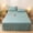 Green, variant on Solid Color Bed Skirt with Washed Cotton Lace Edge, Non-Slip Elastic, Fitted Protective Cover for Mattress, 200x150cm