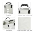 thumbnail image 2 of Amdohai Collapsable 3-section Laundry Bag Foldable Laundry Hamper Durable Oxford Fabric Laundry Basket Clothes Sorter Portable Multifunction Storage Bag with Alloy Handle, 2 of 8