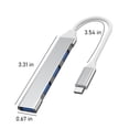 thumbnail image 3 of Chmadoxn Mini Type-c Hub Extensions, 4 Port USB , Type-c Adapter Station, Slim Portable Data Hub, Type-c Splitter Aluminum Expansion dock, 3 of 8