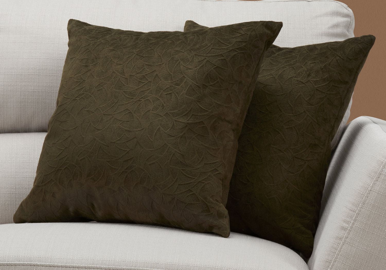 Monarch Specialties Oreillers, Lot De 2, 18 X 18 Carré, Encart Inclus, Jeté Décoratif, Accent, Sofa, Canapé, Chambre À Coucher, Polyester, Hypoallergénique, Vert, Moderne