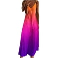 thumbnail image 2 of Hot6sl Liquidation d'Économies d'Été Camis Sans Manches Robe à Col en V, Robe à Bretelles Imprimée Sans Manches pour Femmes, Robe pour Femmes/rose Vif, m, 2 of 7