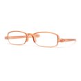 thumbnail image 1 of Adjustable Lens Angle Plastic Rectangular Reading Glasses Peach +1.00, 1 of 4