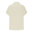 thumbnail image 4 of Besolor Womens Plus Size Button down Shirts Collared Short Sleeve Textured Summer Casual Tops Blouse with Pocket, 4 of 5