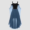 thumbnail image 5 of Robes Style Gothique pour Femmes Grande Taille Robe Midi Élégante avec Manches Évasées en Chiffon Tenue de Soirée Ourlet Irrégulier, 5 of 5