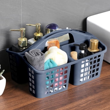 Birdeem Plastic Storage Basket, Small Storage Basket, Plastic Portable Bath Storage Basket Suitable for Bathroom Storage Sundries Storage Toiletries Storage, Small Bathroom Storage