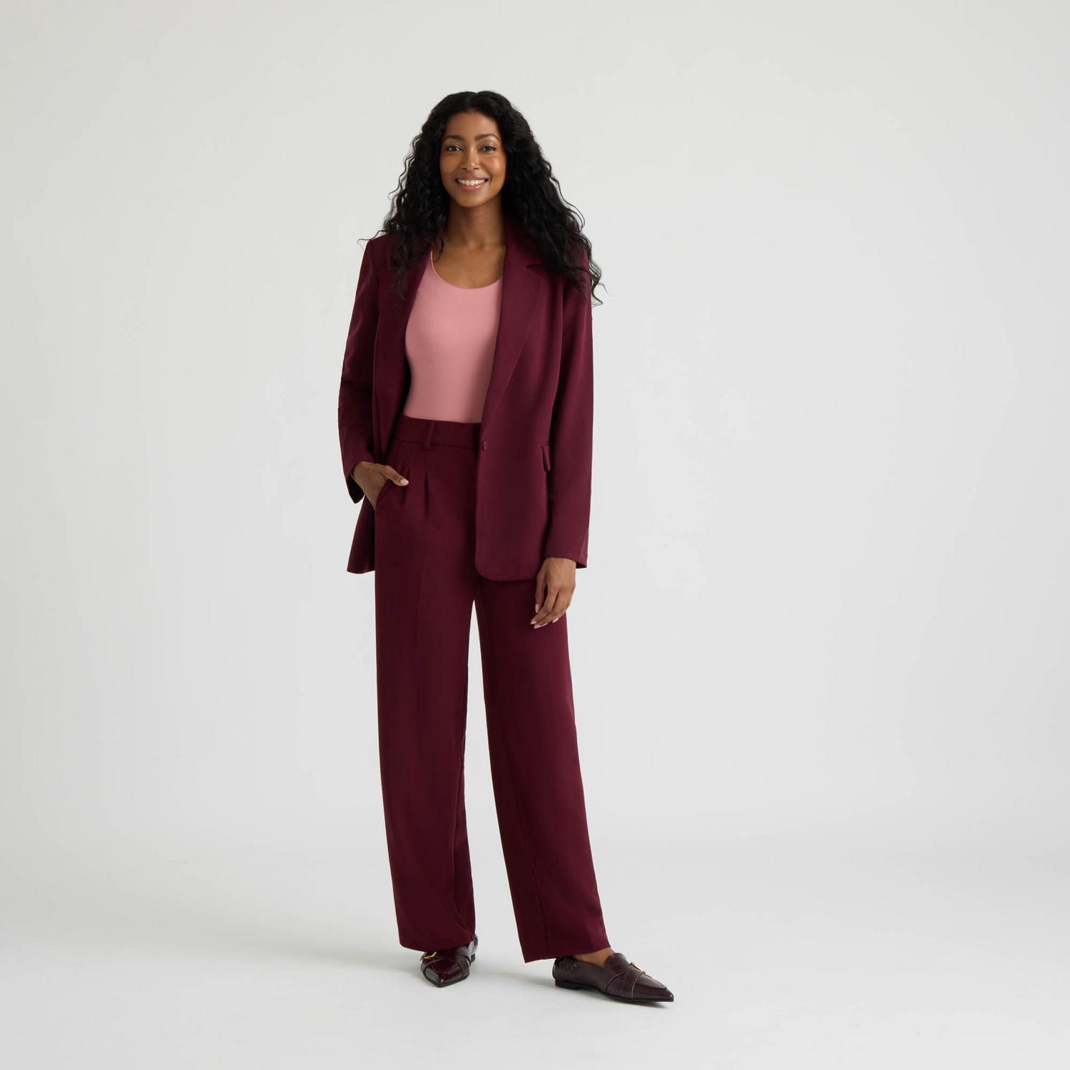 Blazer en sergé extensible en coupe décontractée pour femme Mexx
