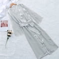 thumbnail image 4 of Penkiiy Robe en Dentelle Patchwork Pyjama à Manches Courtes pour Femme Pyjama Court Décontracté Vêtements de Maison m Gris, 4 of 9
