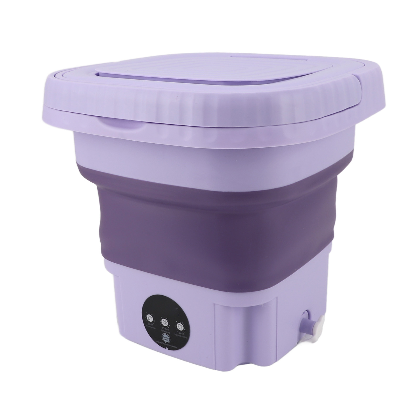 Portable Foldable Washing Machine, 11L Automatic Mini Bucket Washer with Drainage Pipe, Travel Laundry Washer for Travel, RV, Camping, Apartments, Home Laundry