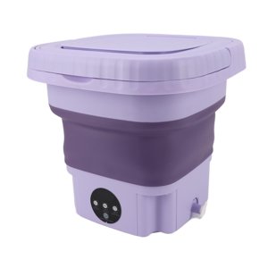 Laveuse pliable portable, 11L Automatique Mini Lave-linge de voyage avec tuyau de drainage, lave-linge pour le voyage, RV, Camping, Appartements, Laverie à domicile