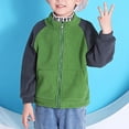 thumbnail image 4 of TZEWGL Full Zip Polar Fleece Jacket For Child Long Sleeve Crew Neck Coat For Kids size 3-4T, 4 of 4