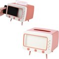 thumbnail image 1 of Home TV Shape Phone Holder Tissue Box, 2 In 1 Phone Stand Bracket, Large Tissue Slot, Hide Messy Tissues, Adjustable Height, Living Room Decor, 1 of 8