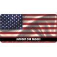 thumbnail image 1 of U.S. Drapeau Soutenir Nos Troupes Photo License Plaque, 1 of 2