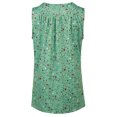 thumbnail image 4 of Innerwin Haut d'Été Col en V Débardeurs pour Femmes Imprimé Floral Boho T-Shirts Verts 4TG, 4 of 5
