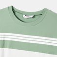 thumbnail image 2 of PatPat Family Matching Outfits Men Summer Tees Green Colorblock Striped Cotton T-shirts Men L, 2 of 5