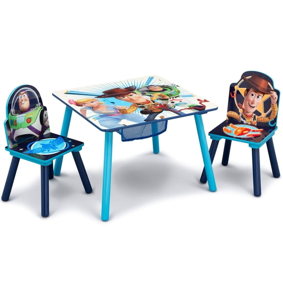 Delta Children Ensemble Table et Chaises pour Enfants avec Rangement (2 Chaises Incluses) - Idéal pour les Arts et l'Artisanat, l'Heure des Collations, l'École à la Maison, les Devoirs et Plus, Disney/Pixar Histoire de jouets 4