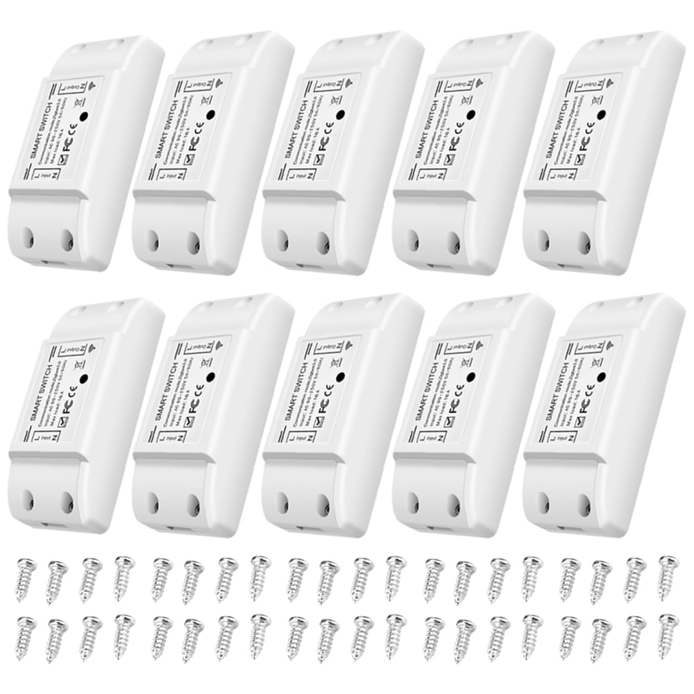10 Pcs Commutateur Intelligent WiFi et BT 10A 2200W Double Mode Marche/arrêt