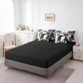 thumbnail image 4 of YST Abstract Geometric Bed In A Bag 7 Piece Queen Leopard Print Bedding Set Cheetah Grids Comforter Set With Sheets For Adults Men Women Abstract Wild Animal Buffalo Check Bed Set, 4 of 5