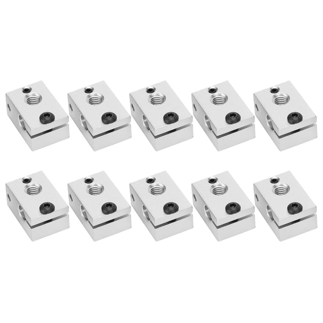 Heating Block, 10Pcs Aluminum Heater, Heater Nozzle Accessories School For 3D Printer PT100 Sensor Office