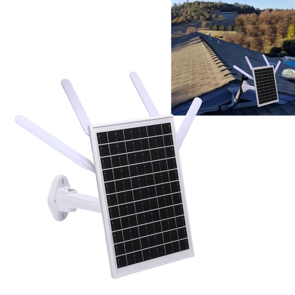Solar Powered 4G LTE Modem Router, 12W 300Mbps Solar WiFi 6 Extender with SIM Card Slot, 18000 MAh Battery 150M Long Range IP66 Rain Proof for Camping, RV Outdoor